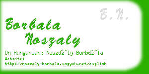 borbala noszaly business card